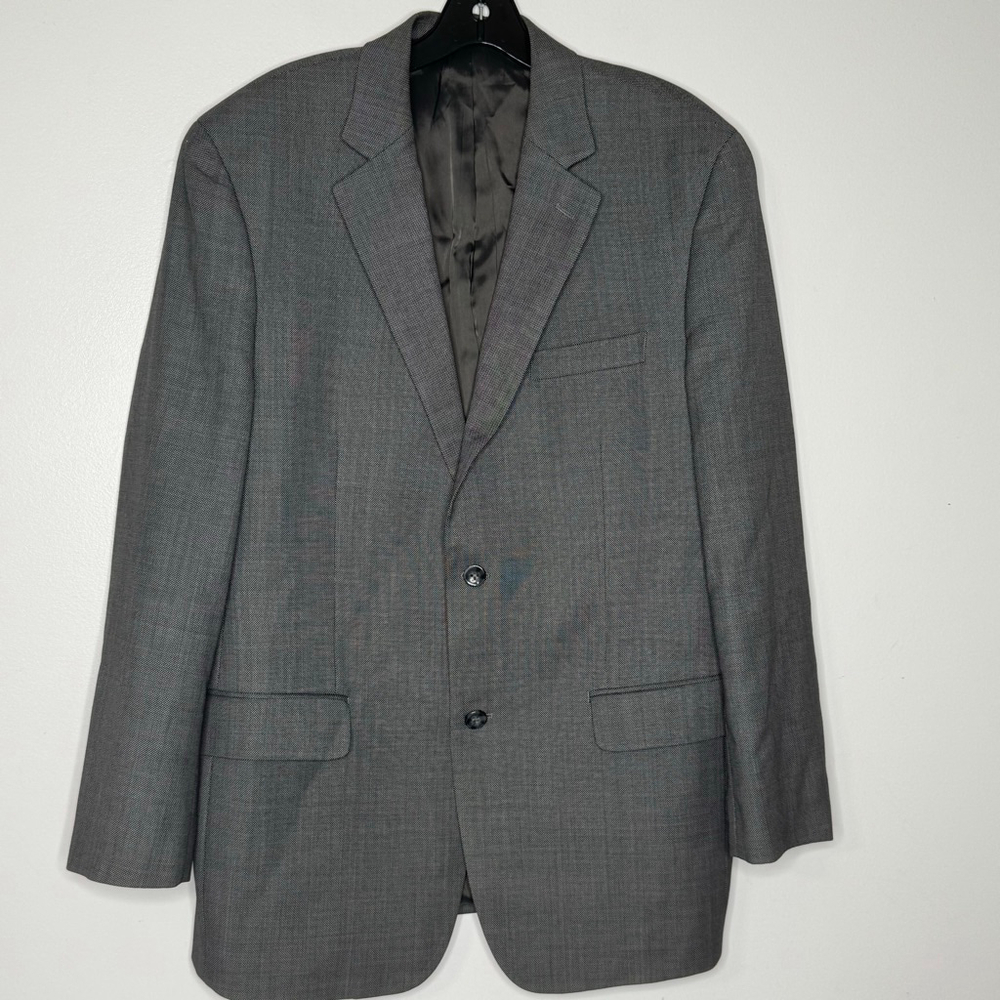Lord & Taylor Black & Brown 1826 Men’s 100% Wool 2 Button Blazer Gray 41R